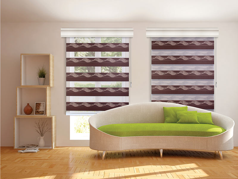 پرده زبرای قهوه ای