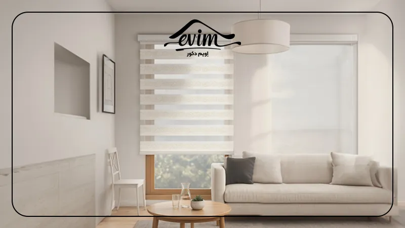 پرده زبرا گل داماس