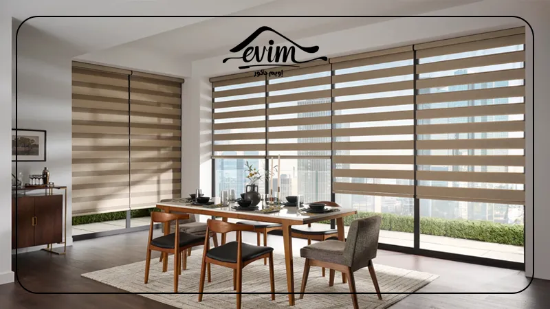 پرده زبرا گونی بافت