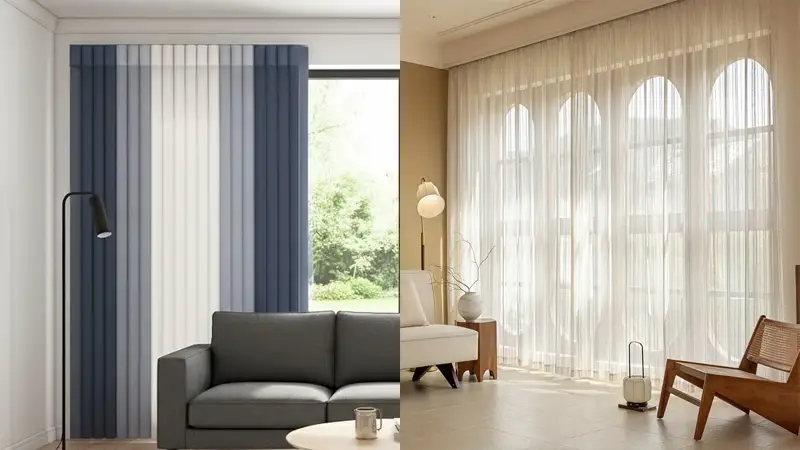 تفاوت پرده مینیمال و ورتیکال