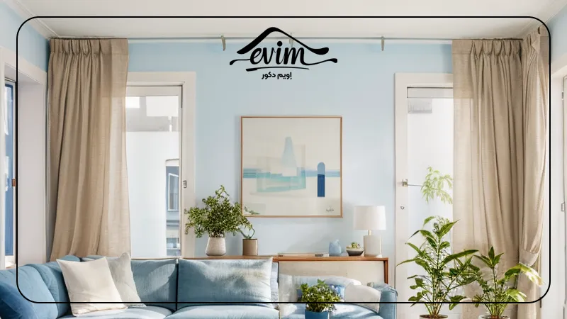 هماهنگی پرده با رنگ دیوار