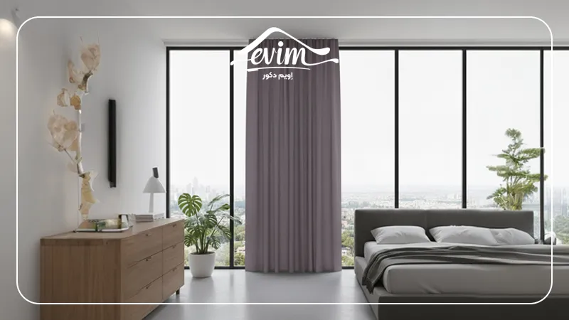 پرده مینیمال مناسب اتاق خواب