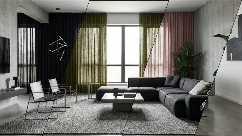 ست کردن پرده با فرش