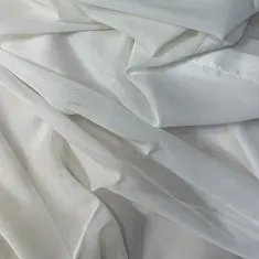 پرده حریر ساده شیری