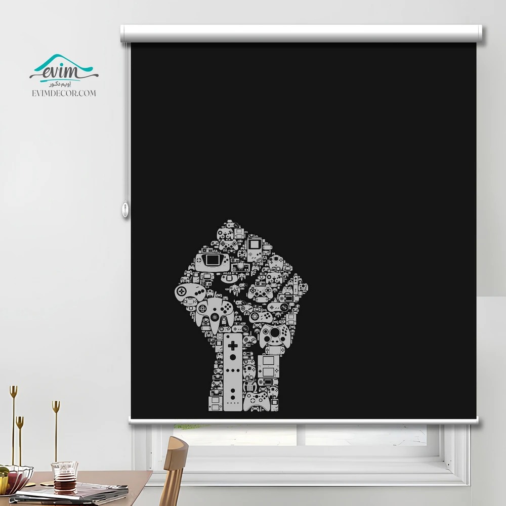 پرده شید چاپی - طرح گیمینگ