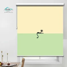 پرده شید چاپی - طرح گربه مینیمال