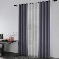پرده مخمل رنگ خاکستری